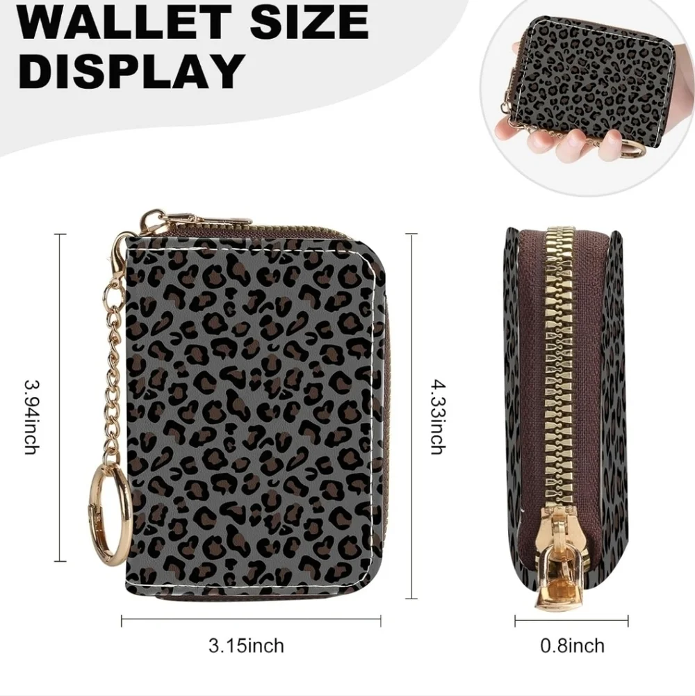 Leopard Print Card Holder Wallet
